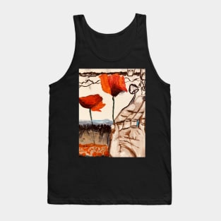 Poppy Flower Tank Top